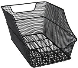 FISCHER Panier de vélo "BIG" pour porte-bagage, noir panier de roue arrière extra grand pour le porte-bagage du