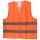 cartrend Gilet de sécurité, EN ISO 20471, orange en polyester, fluorescent, fermeture par bande auto-aggri-