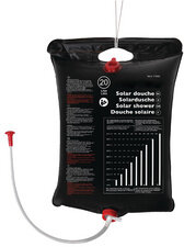 cartrend Douche solaire, réservoir deau : 20 litres en film PVC résistant, avec robinet darrêt et pomme de