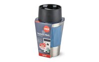 emsa Gobelet isotherme TRAVEL MUG Compact, 0,3 litre, bleu isolation double paroi, corps en acier inoxydable, avec un