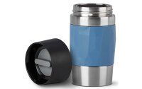 emsa Gobelet isotherme TRAVEL MUG Compact, 0,3 litre, bleu isolation double paroi, corps en acier inoxydable, avec un