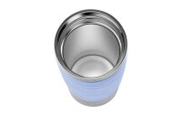 Gobelet isotherme TRAVEL MUG Wave, 0,36 L, bleu poudré dimensions: diamètre: 83 x (H)200 mm, avec manchette Soft