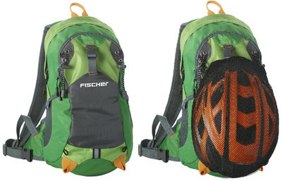 FISCHER Rucksack mit Helmnetz, grün / grau