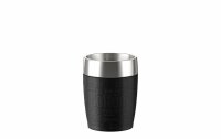 emsa Tasse isotherme TRAVEL CUP, 0,20 L, manchette noir en acier inoxydable de haute qualité, revêtement en silicone