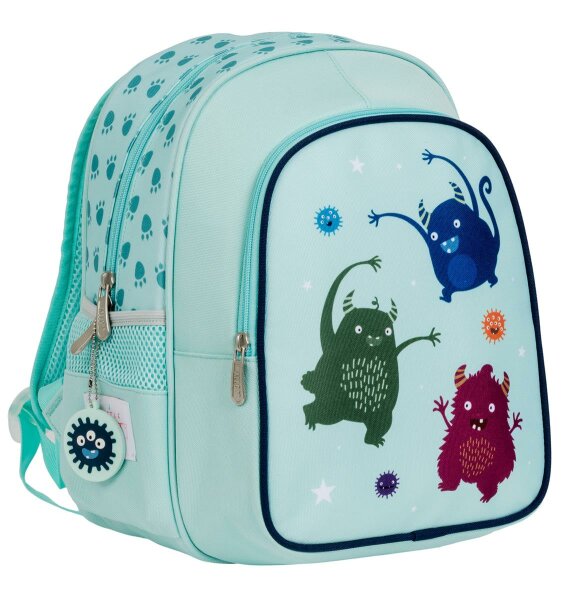 Rucksack mit Isofach Monster hellblau 27x32x19cm ALLC BPMOBU36