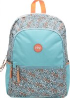 Rucksack Classic FLOWERS blau/lachs 43x32x20cm ANCOR 106138