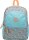 Rucksack Classic FLOWERS blau/lachs 43x32x20cm ANCOR 106138