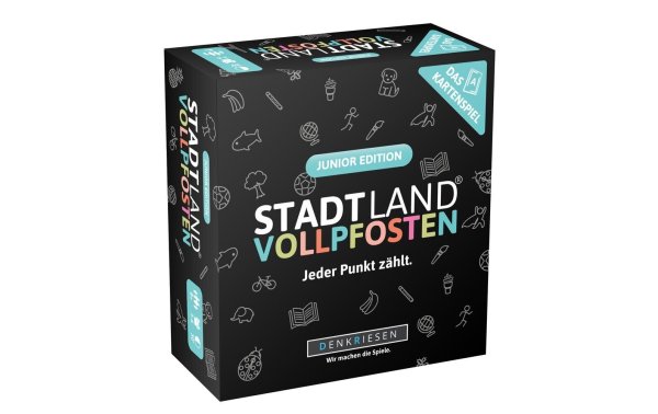 Denkriesen Partyspiel STADT LAND VOLLPFOSTEN – Das Kartenspiel Junior