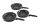 Non-stick pan BEAVER BRAND with foldable handle diam. 26 cm, aluminum color stone grey
