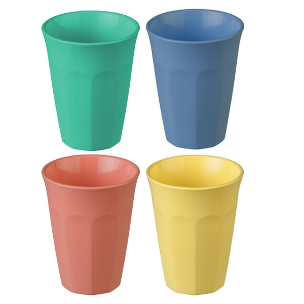 Gobelet koziol NORA M set de 4 pièces 300 ml, couleurs strong blue/coral/green/yellow