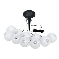 LED solar light chain EGLO 10-flame color white/black