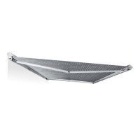 Wall awning DOMETIC PerfectWall PW 1500 500 x 275 cm fabr. col. horizon grey Housing col. white 12 V motor