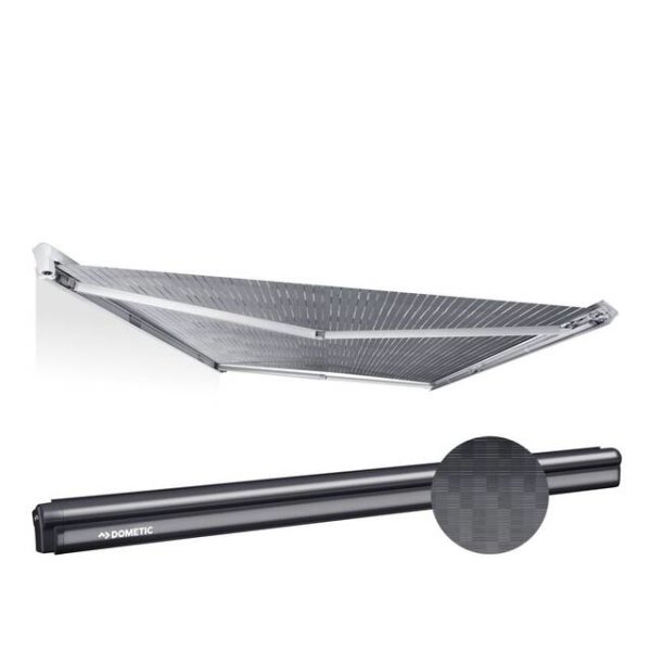 Wandmarkise DOMETIC PerfectWall PW 1500 400 x 275 cm Tuch Fb. horizon grey Geh. Fb. anthrazit 12 V Motor