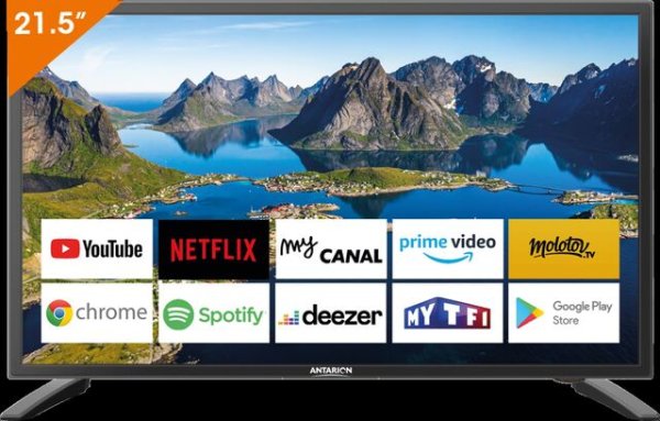 Téléviseur ANTARION Smart TV 22 pouces coloris noir