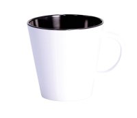 Tasse mélamin Gimex Linea Black 200 ml blanc/noir