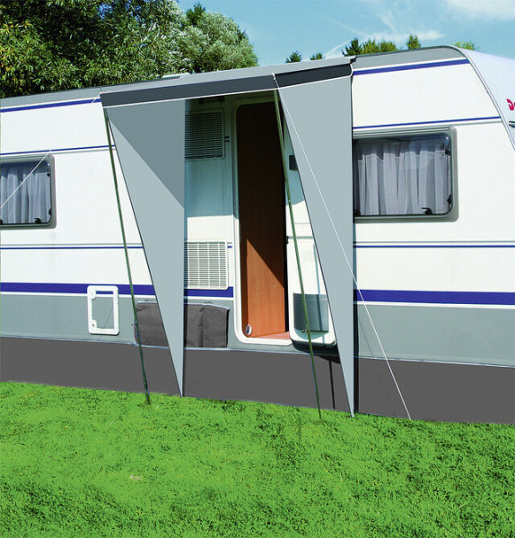 Store de porte Wigo Sonny 150 x 95 cm argent/gris