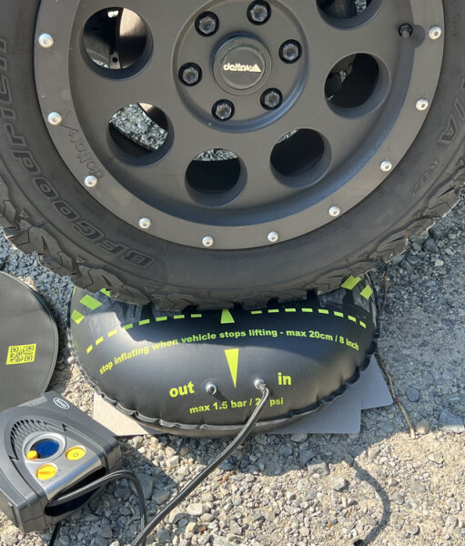 Flat-Jack Camper 2.0 Reifen-Luftkissen für Fahrzeuge bis 6 Tonnen & bis 305 mm Reifenbreite
