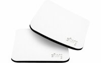 metal nano gel pads silwy square, col. white, set of 2