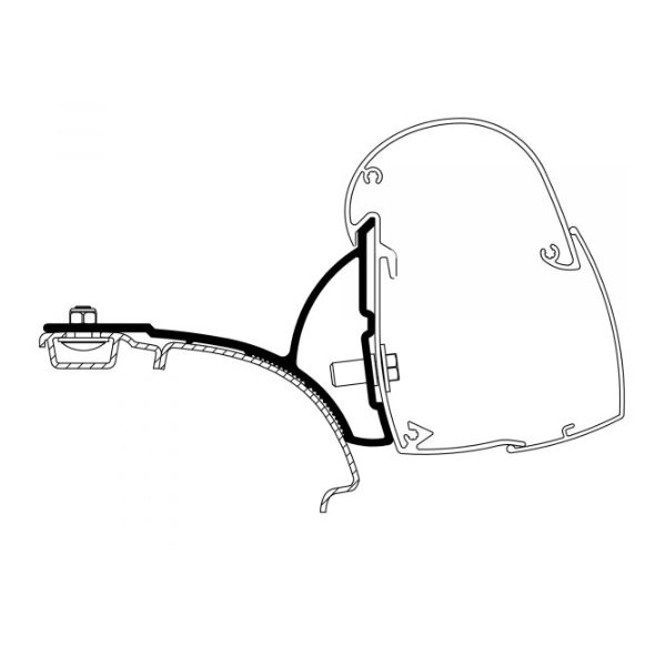 Adaptateur store THULE to 5102 VW T5 / T6 Minivan fixed Roof Rail _LHD_