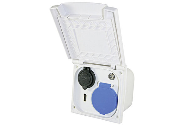 Replacement cover H.A.B.A for external socket Colour white