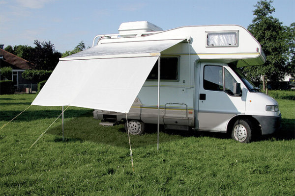 Sun blocker, light protection on awning 400x140 cm, transparent