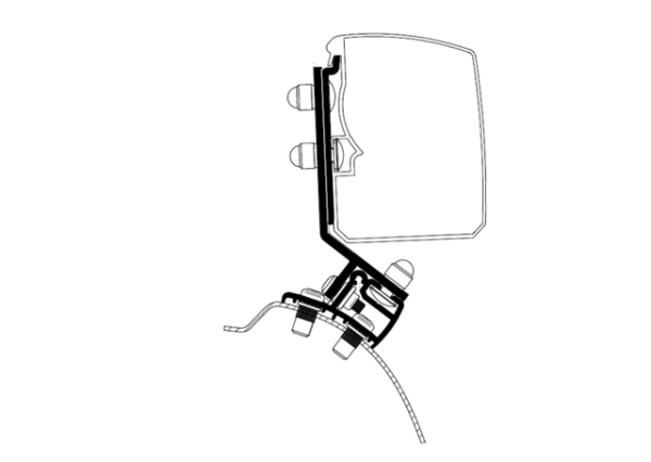 Adapter THULE zu Wandmarkise Omnistor 3200 PSA Minivan Fixed _LHD_