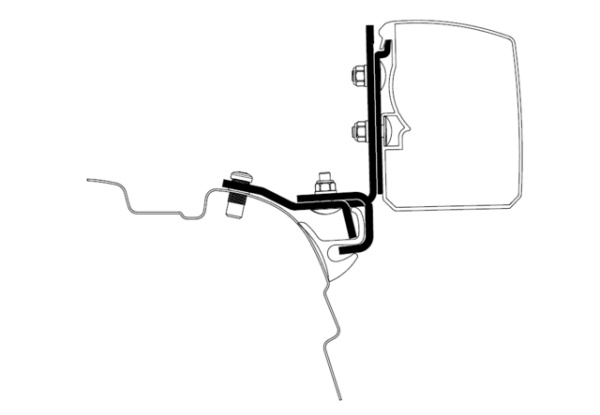 Thule Omnistor 3200 Markisenadapter VW T5/T6 Brandrup Rail LHD