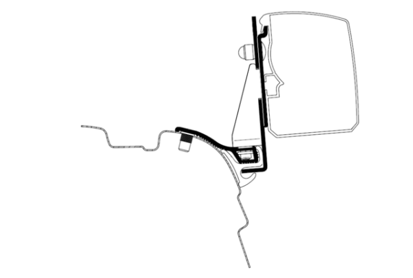 Adapter THULE zu Wandmarkise Omnistor 3200 VW T5/T6 Minivan Multi Rail _LHD_