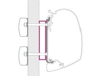 Profil écartement alu 188 mm pour Dethleffs...