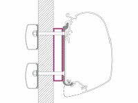 Profil écartement alu 188 mm pour Dethleffs...