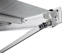 Wall awning Thule Omnistor 5200 500 x 250 cm Fabric col. sapphire blue Housing col. white