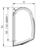 Wandmarkise Thule Omnistor 5200 260 x 200 cm Tuch Fb. saphir blau Gehäuse Fb. weiß