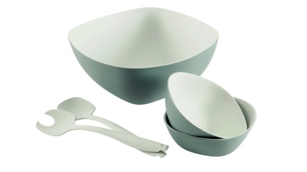 Salatset Outwell Gala für 2 Personen, Schüssel, 2 Schalen, Salatbesteck Farbe grey & sand