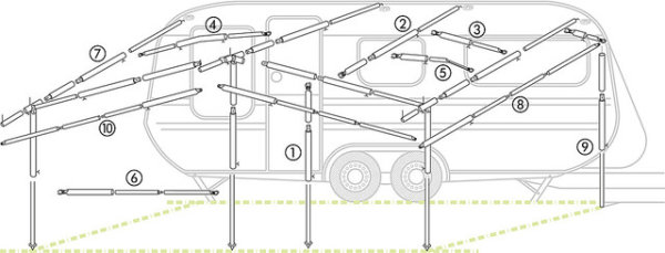 Pièce intermédiaire Alu diamètre 25 mm 80 cm Contenu 2 pièces