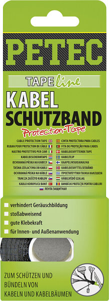 Ruban protec. câbles Petec Protection-Tape 10 m x 19 mm