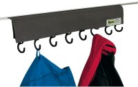 Coat hook rail 8 hooks colour black