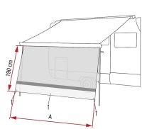 Mesh front panel Fiamma Sun View XL 350 R 335 x 190 cm