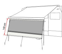 Paroi frontale FIAMMA Blocker 325 325 x140 cm