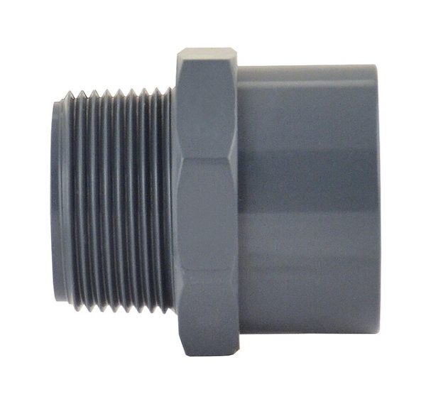 Tube connector straight AG 1 1/4 inch DIN40 Screw connection 50/40 mm 1 1/4 inch incl. O-ring