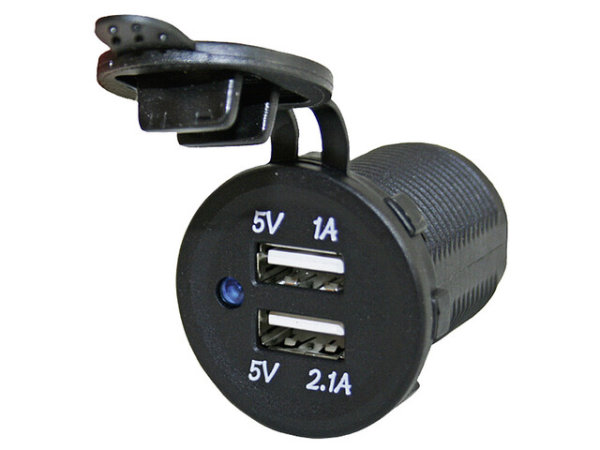 USB charger 10 - 30 V / max. 3.1 A Colour black