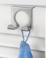 Crochet pour porte en inox double