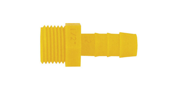 Screw-on nozzle straight- WeißGelb® 1 / 2 inch x 12 mm