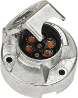 Trailer socket 7-pole metal