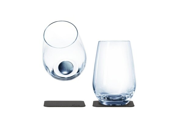 Silwy Magnet-Kristallgläser mit Untersetzer 4-tlg. (400 ml)