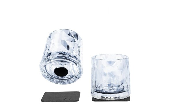 Magn. plastic glasses silwy TUMBLER x 2 h. tech 250 ml Col. transparent