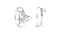 Fahrradträger FIAMMA Carry Bike Mercedes V Class Premium 2 Räder Traglast 60 kg Farbe aluminium