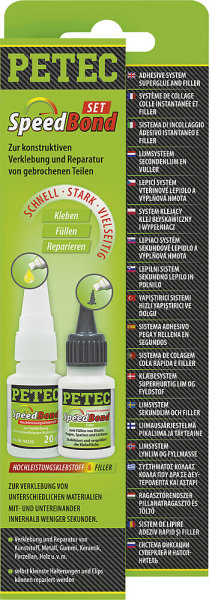 High perf. adhesive & filler Petec SpeedBond set