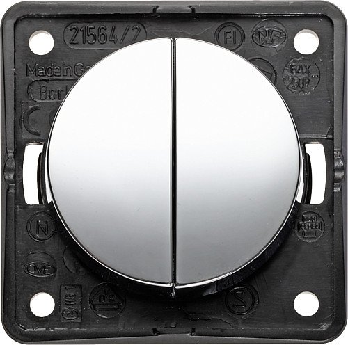 Interrupteur double Berker Couleur gris