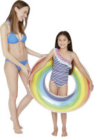 Swim ring HAPPY PEOPLE Rainbow, colour multicoloured