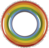 Swim ring HAPPY PEOPLE Rainbow, colour multicoloured